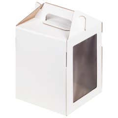 Коробка для торта/кулича Белая 16х16х20 см 020800 ф