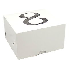 Коробка на 4 капкейка Белая "Цифра 8" НКУ-16-П-Восемь