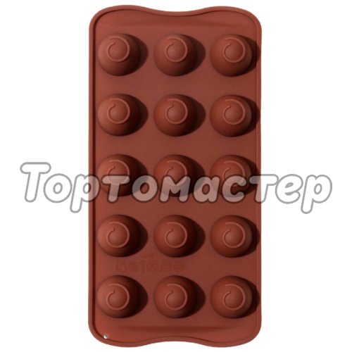 Форма силиконовая Шоколадный завиток 15 шт 6032569