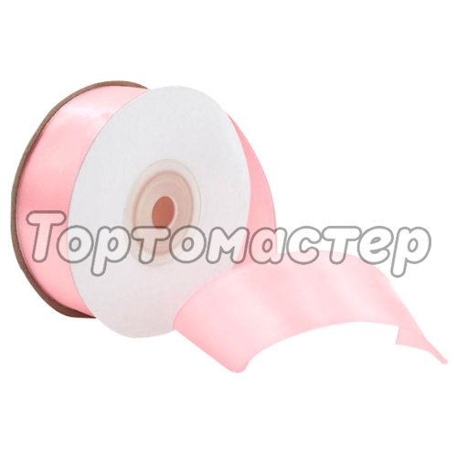 Лента для декора и упаковки Атласная Нежно-розовая 1,2 см 46-12