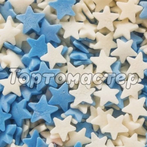 Посыпка кондитерская звёздочки "Бело-голубые" 50 г tp15741