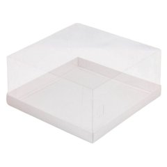 Коробка для торта с прозрачной крышкой 20,5х20,5х10 см 025180
