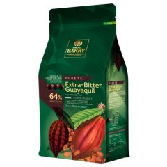 Шоколад CACAO BARRY Extra-Bitter Guayaquil Тёмный кувертюр 64% 100 г CHD-P64EBPU-RT-U72