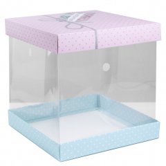 Коробка для торта прозрачная "Have a nice day" 30х30х30 см 3929582