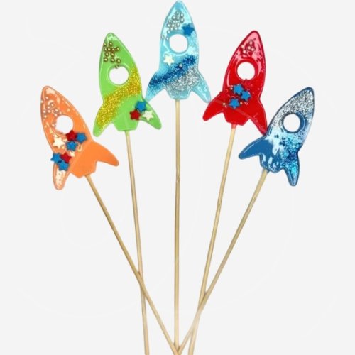 Леденец из изомальта "Ракета" 6 см 