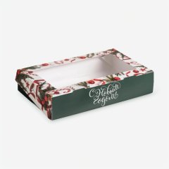 Коробка для сладостей с окном "С Новым годом" 20х12х4 см 5097364