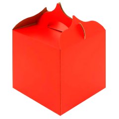 Коробка для кулича Красная 24 см 