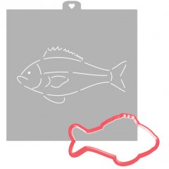 Вырубка пластиковая и трафарет LUBIMOVA Рыба №2 LC-00007630