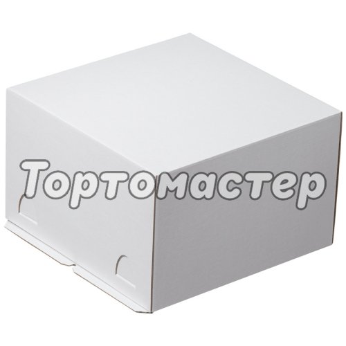 Коробка для торта тонкая Белая ForGenika 30х30х19 см ForGenika CHROM White 300*300*190 мм S