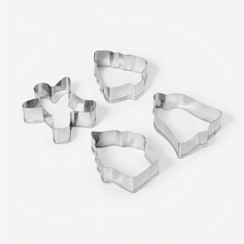 Набор металлических вырубок "Человечек, капкейк, колокольчик, ёлочка" 4 шт 2599221