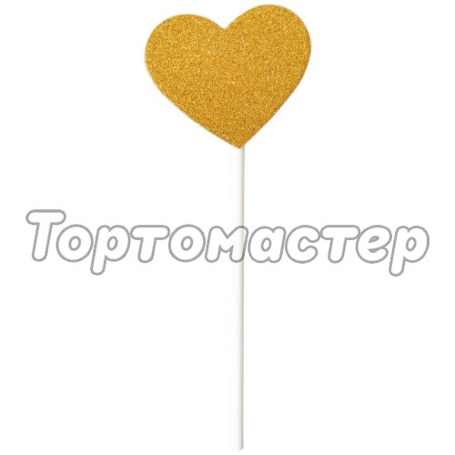 Набор топперов декоративных "Сердечко" 6 шт 6622434