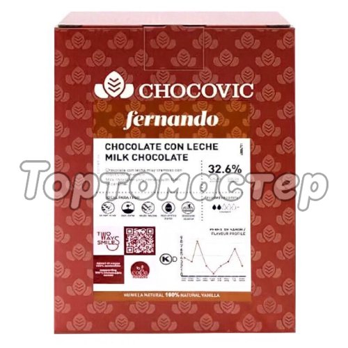 Шоколад "Fernando" Chocovic Молочный 32,6 % 500 гр