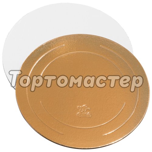 Подложка под торт Золото/Белый ForGenika 3,2 мм 28 см 10 шт ForG BASE  3,2 G/P D  280 S