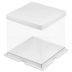 Коробка для торта Премиум Белая 23,5х23,5х22 см 022000