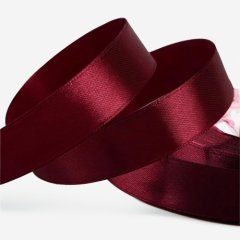 Лента для декора и упаковки Атласная Бордовая 2,5 см 22 м 