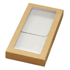 Коробка для плитки шоколада Крафт с большим окошком Ш0008