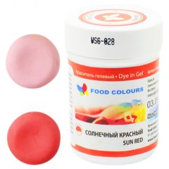 Краситель пищевой гелевый водорастворимый Food Colours Солнечный красный 35 г WSG-028