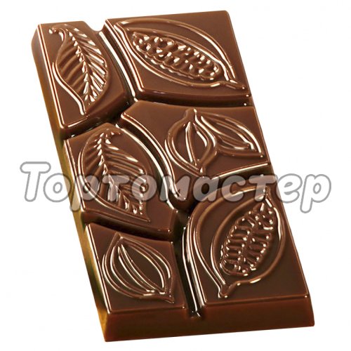 Форма пластиковая для шоколада Плитка Какао-бобы 4309144, 2700770025378