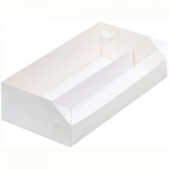Короб для 12 макарон с пластиковой крышкой и ложементом Белый 080370 ф