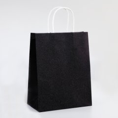 Пакет бумажный с ручками "Чёрный глиттер" 21х11х27 см 10420739