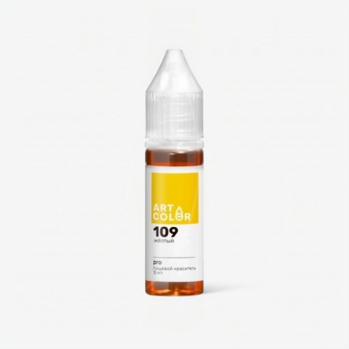 Краситель пищевой гелевый водорастворимый Art Color "Pro 109 Жёлтый" 15 мл 109