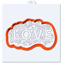 Вырубка пластиковая и трафарет LUBIMOVA "Love" LC-00011760