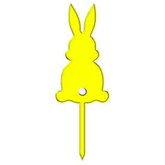 Топпер декоративный акриловый "Зайка с пушистым хвостом" Золото ТСК65