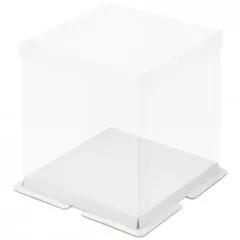 Коробка для шоколадной фигурки/кулича белая 15х15х20 см 022190, 022074