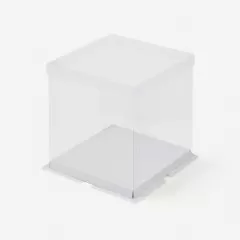Коробка для шоколадной фигурки/кулича белая 15х15х14 см 022020 ф