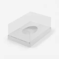 Коробка для половинки шоколадного яйца белая 23,5х16х10 см 026100 ф